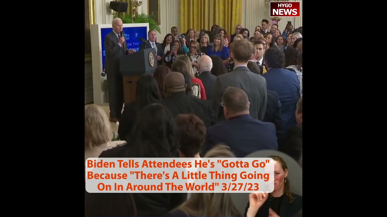 Biden Tells Attendees He’s “Gotta Go” Because “There’s A Little Thing Going On In Around The World”