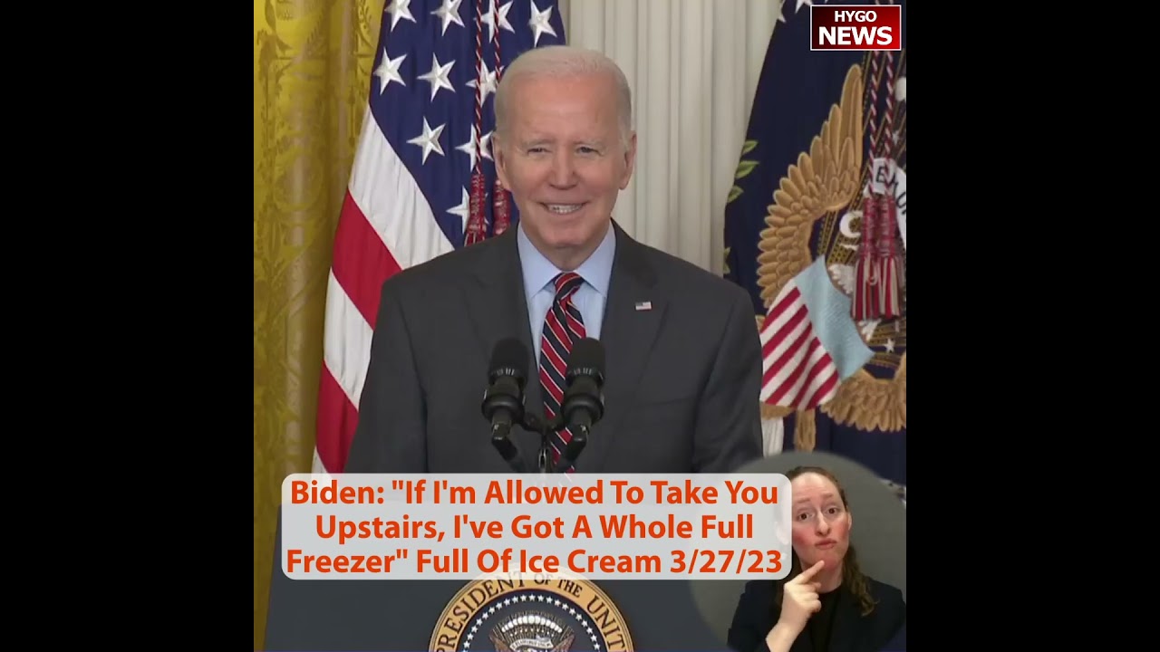 Biden: “If I’m Allowed To Take You Upstairs, I’ve Got A Whole Full Freezer” Full Of Ice Cream