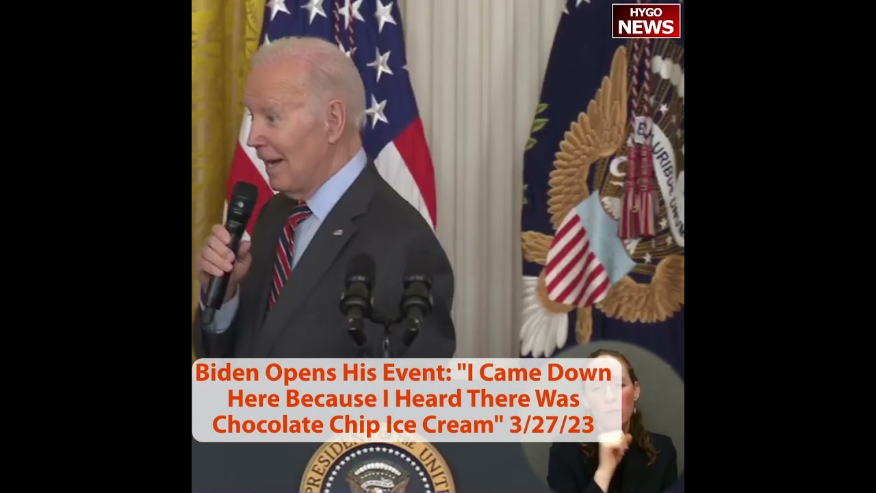 Biden Opens His Event: “I Came Down Here Because I Heard There Was Chocolate Chip Ice Cream”