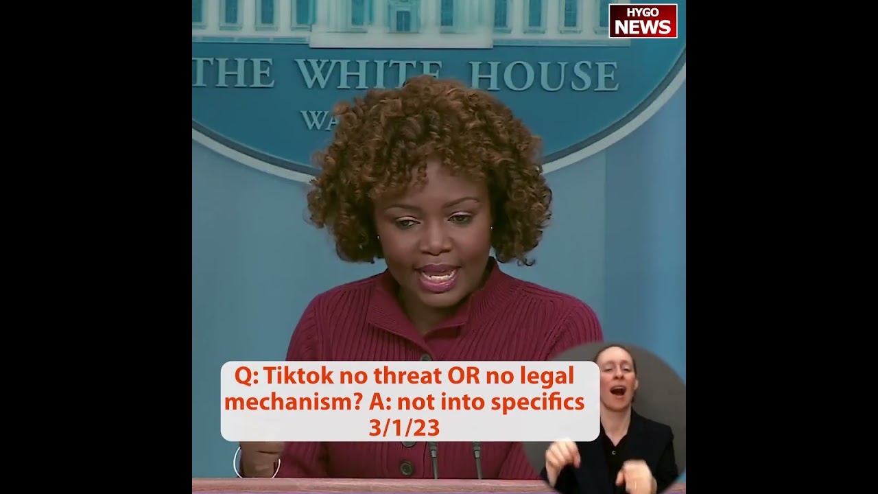 Q: Tiktok no threat threat to national security OR no legal mechanism? A: not into specifics