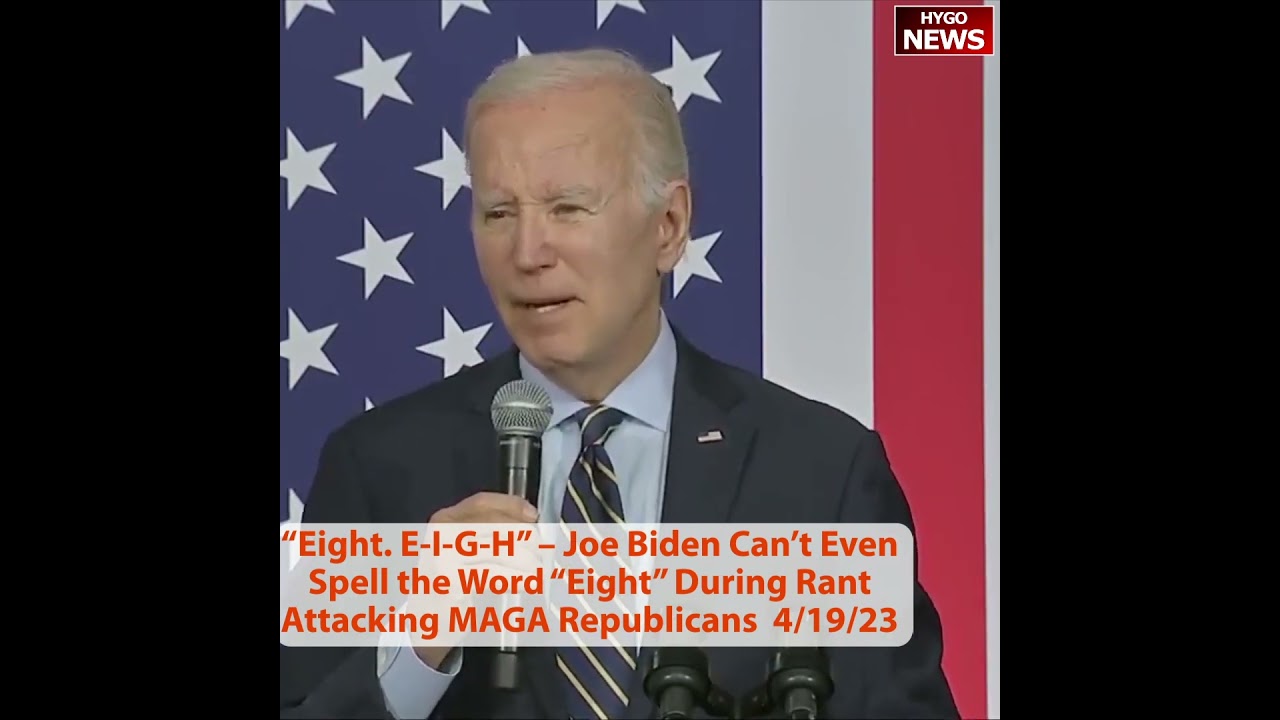 “Eight. E-I-G-H” – Joe Biden Can’t Even Spell the Word “Eight” Joe Biden attempts to spell “eight,”