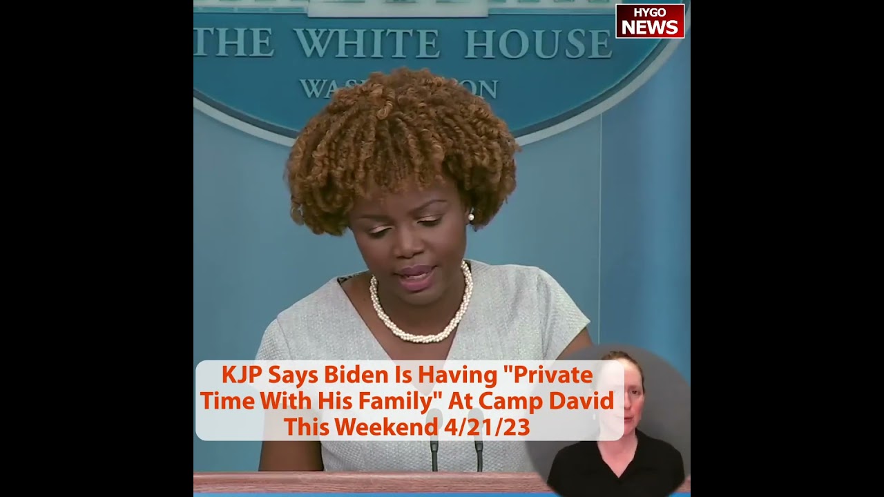 Karine Jean-Pierre says Biden is having “private time with his family” at Camp David this weekend.