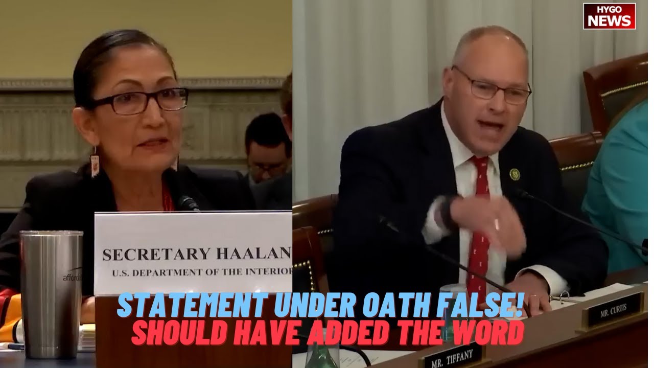 Your statement under oath is false! Sec Haaland Lying Under Oath A: I should have added the word