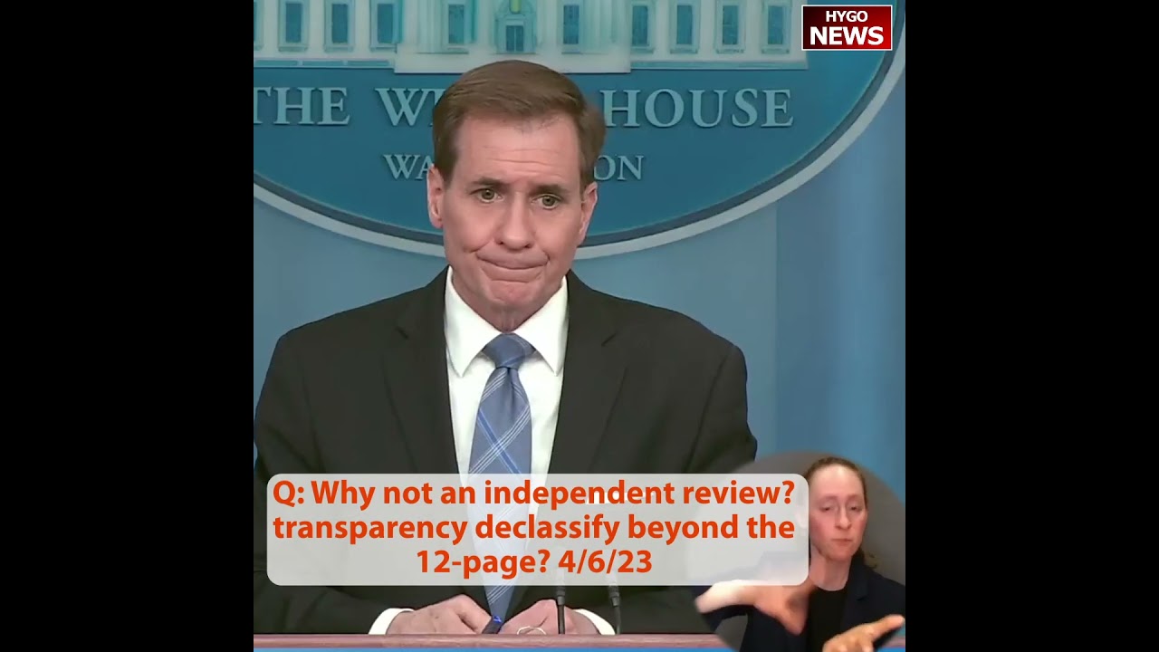 Q: Why not an independent review? transparency declassify beyond the 12-page?