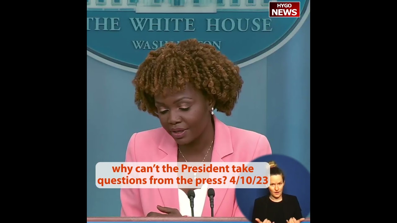 Q: why can’t the President take questions from the press?