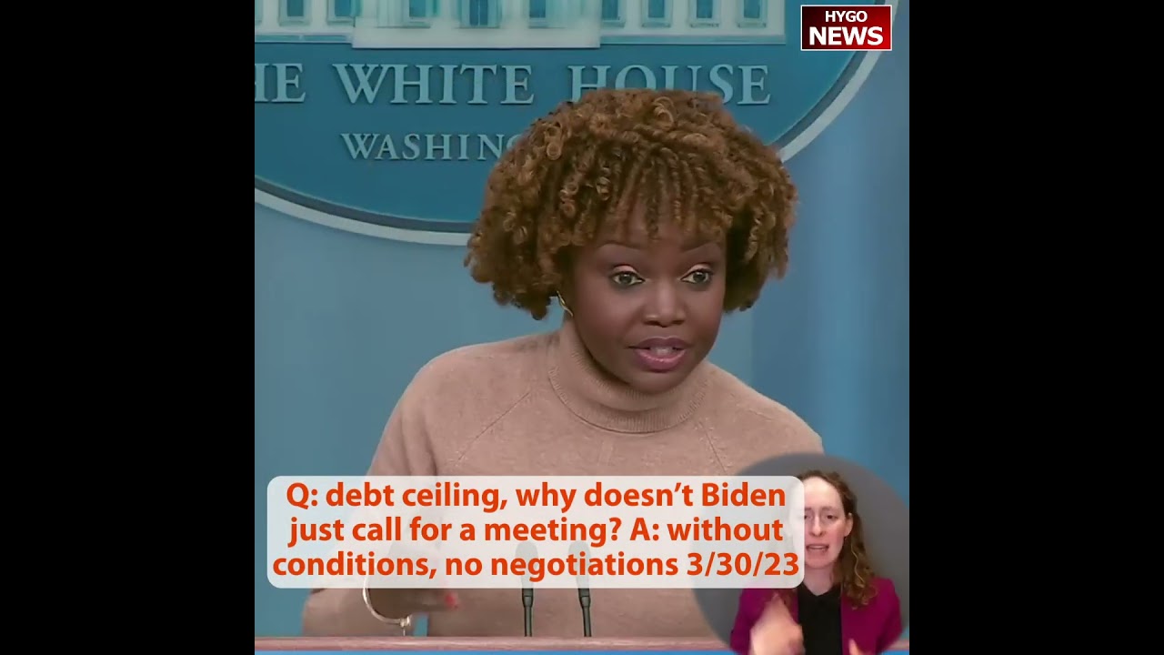 Q: debt ceiling, why doesn’t Biden just call for a meeting? A: It should be done without conditions