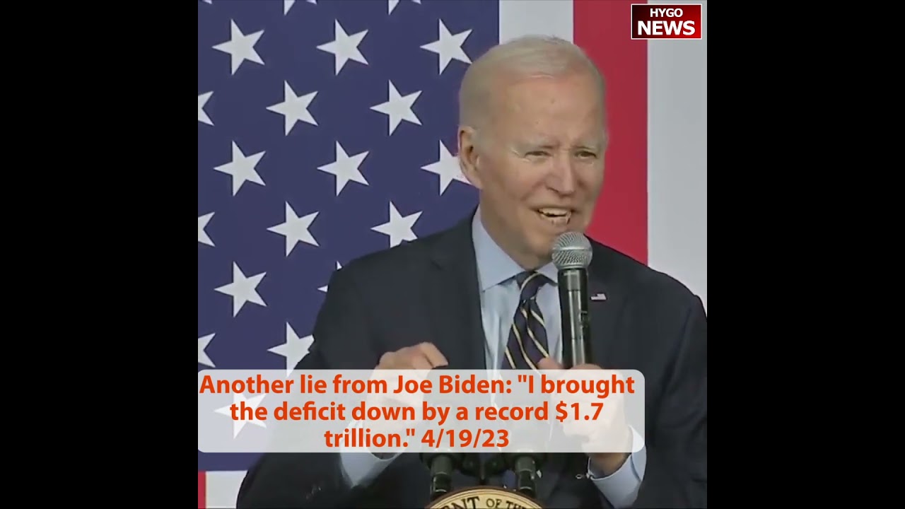 Another lie from Joe Biden: “I brought the deficit down by a record $1.7 trillion.”