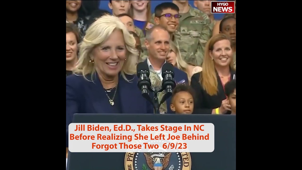 Jill Biden, Ed.D., Takes Stage In NC Before Realizing She Left Joe Behind Forgot Those Two