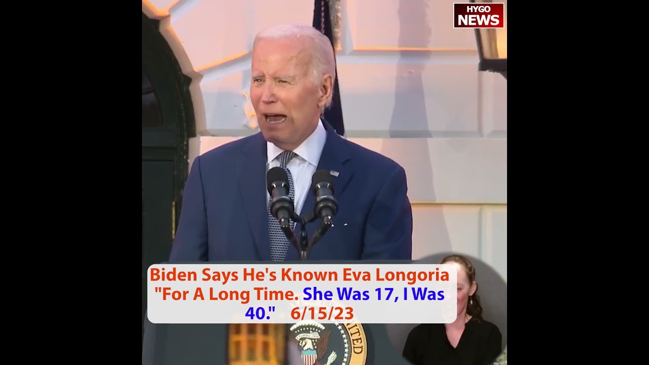 Biden Says He’s Known Eva Longoria “For A Long Time. She Was 17, I Was 40.”