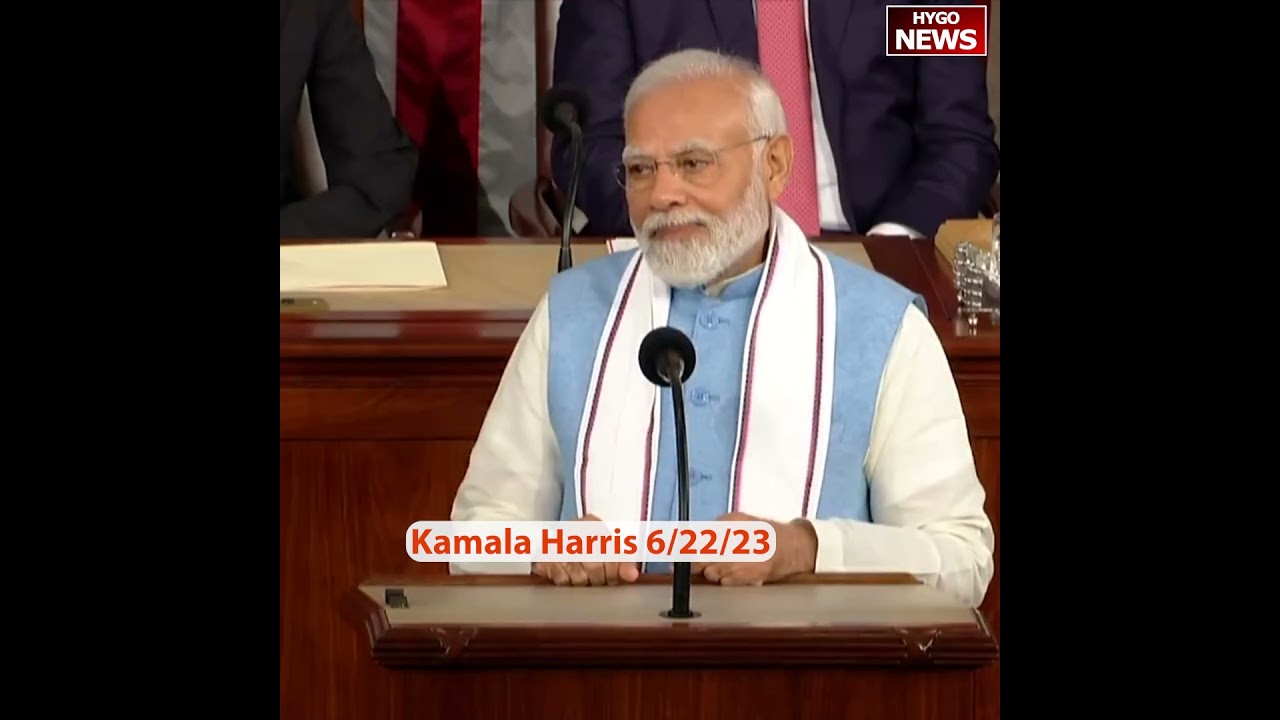 Modi: millions here have roots in India, one behind me Kamala Harris