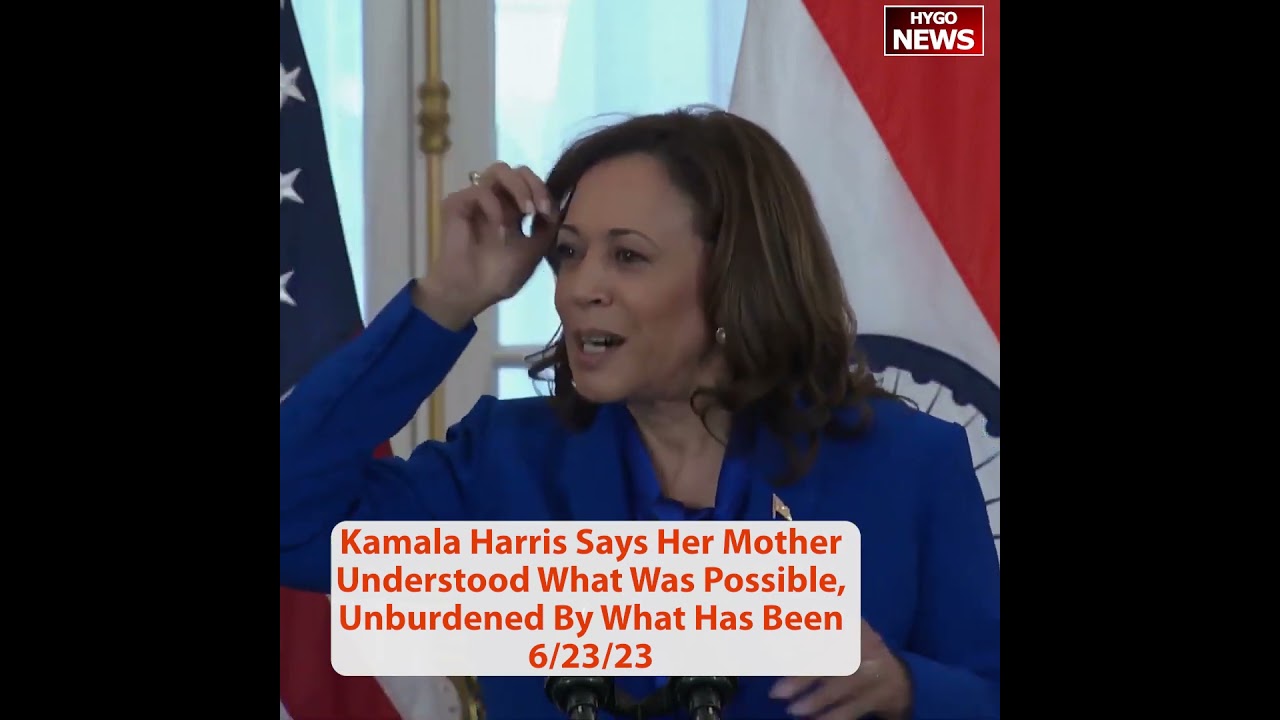 Kamala Harris Says Her Mother Understood What Was Possible, Unburdened By What Has Been
