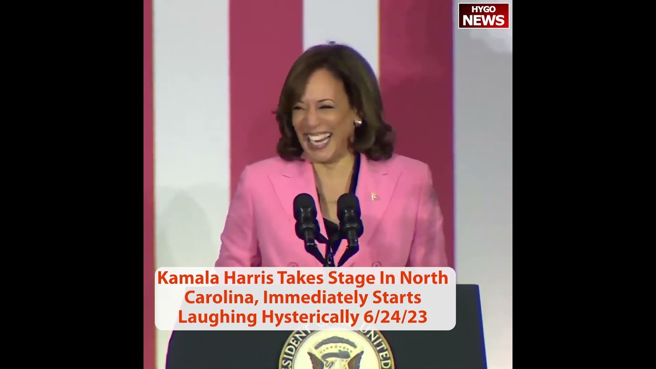 Kamala Harris Laughs Uncontrollably as She Takes the Stage at Abortion Rally