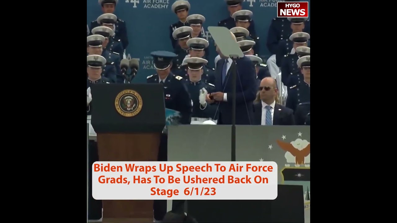 A Staffer Physically Pushes Biden & Has To Be Ushered Back On Stage