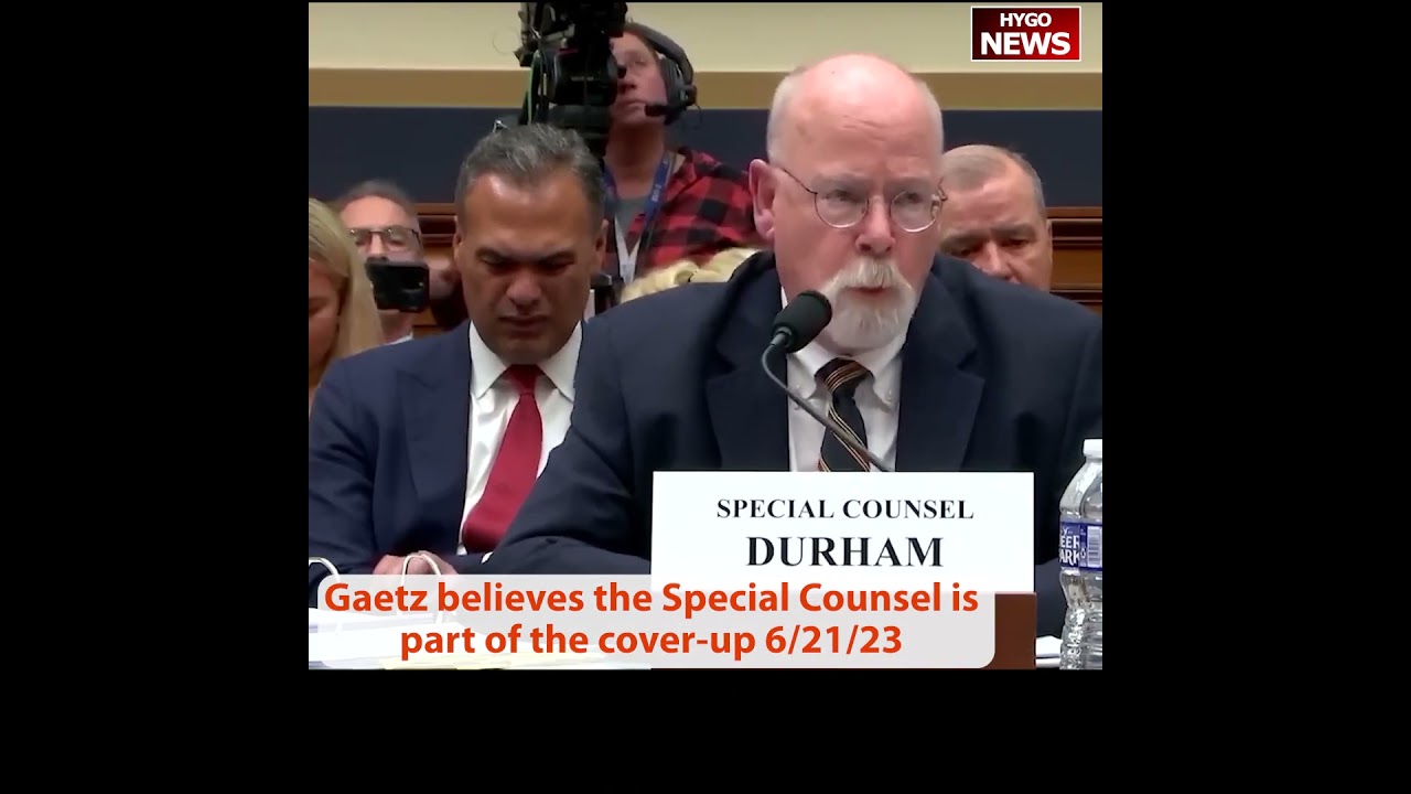 Gaetz believes the Special Counsel is part of the cover-up