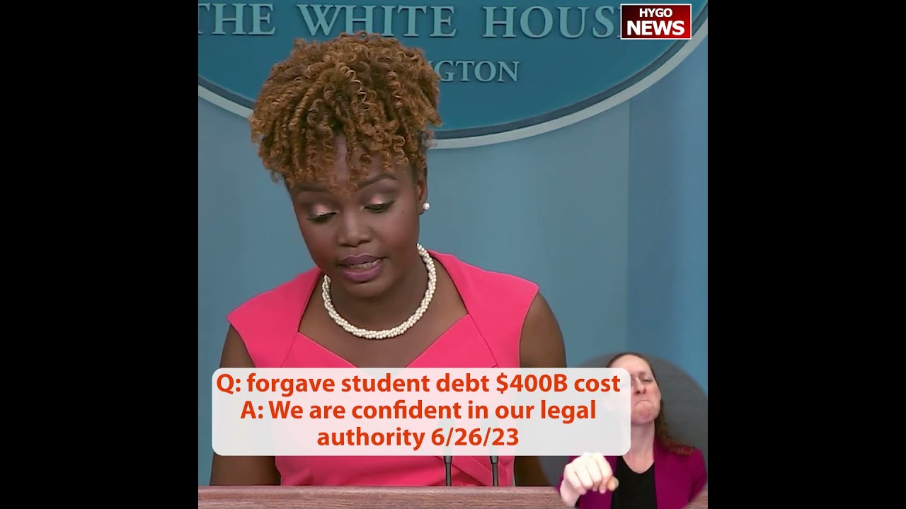 Q: forgave student debt $400 billion cost A: We are confident in our legal authority