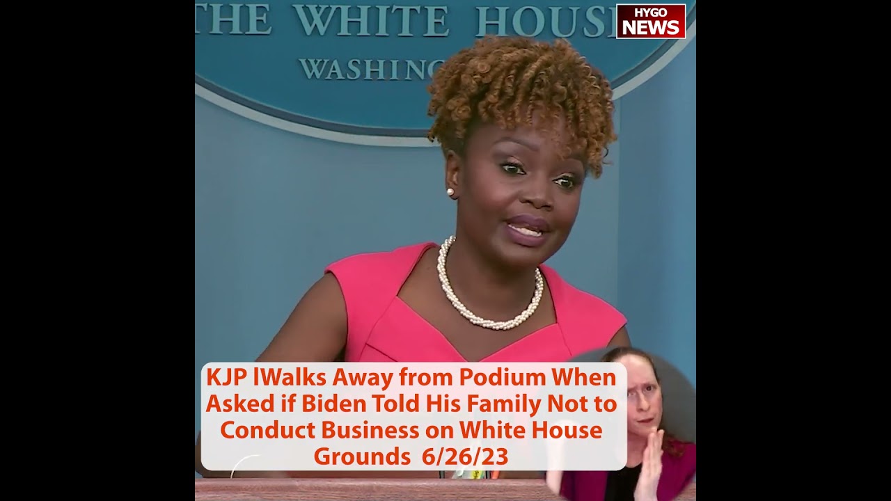 KJP Walks Away from Podium When Asked if Biden Told His Family Not to Conduct Business on WH Grounds