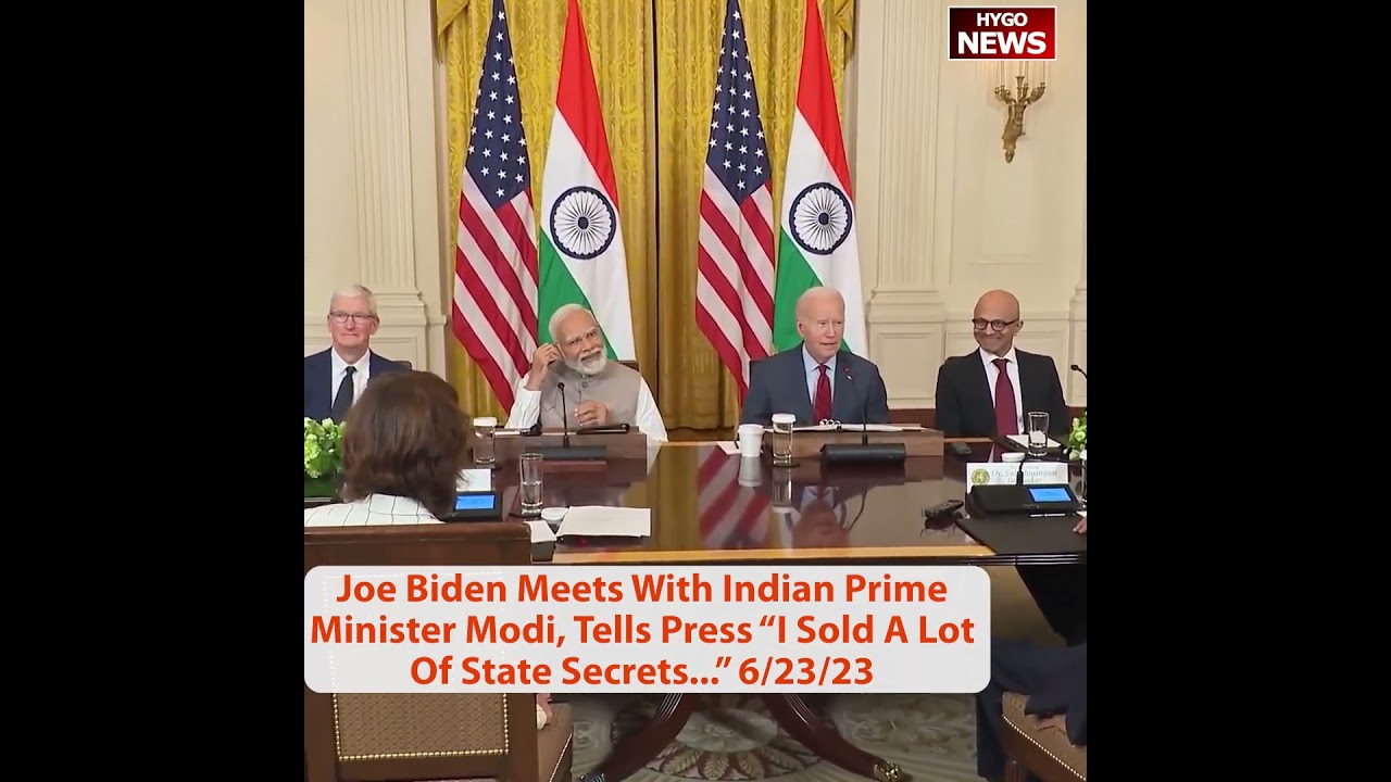 Joe Biden Meets With Indian Prime Minister Modi, Tells Press “I Sold A Lot Of State Secrets…”