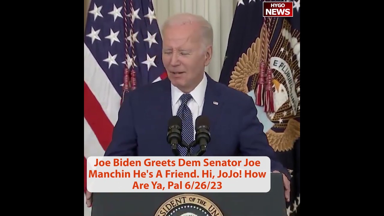 Joe Biden Greets Democrat Senator Joe Manchin He’s A Friend. Hi, JoJo! How Are Ya, Pal