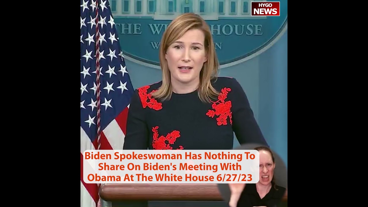Biden Spokeswoman Has Nothing To Share On Biden’s Meeting With Obama At The White House