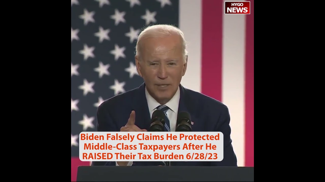 Bidenomics is working! Claims He Protected Middle-Class Taxpayers After He RAISED Their Tax Burden