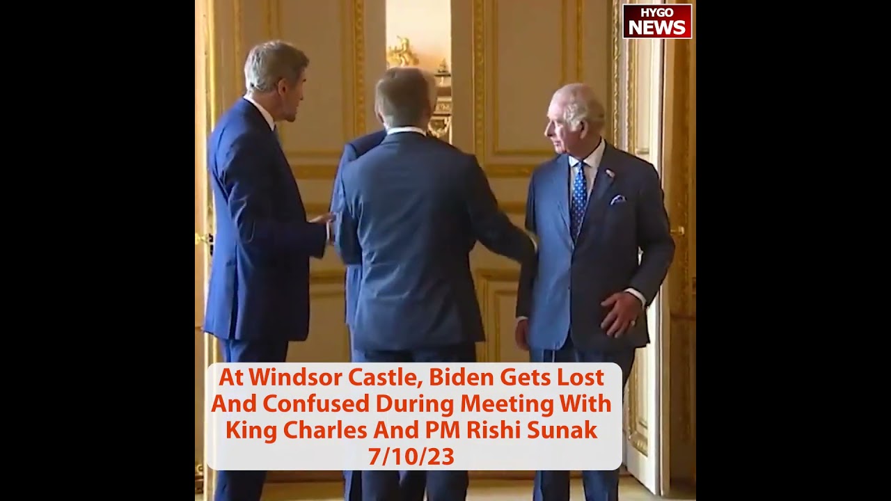 At Windsor Castle, Biden Gets Lost And Confused During Meeting With King Charles And PM Rishi Sunak.