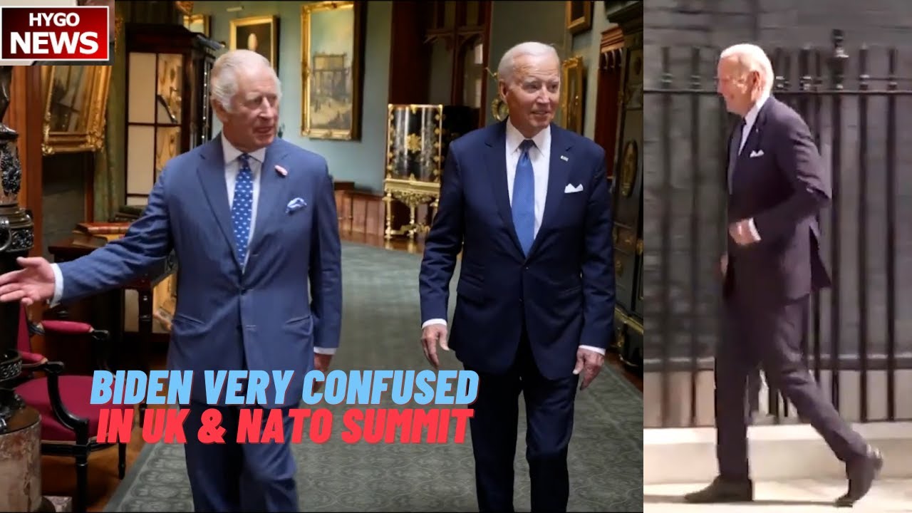 Biden Very Confused Around Windsor Castle in UK & NATO Summit in Lithuania