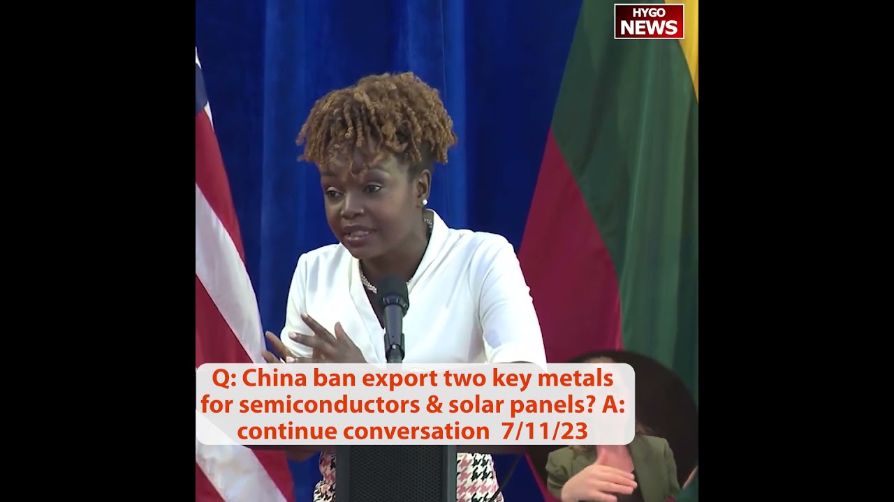 Q: China ban export two key metals for semiconductors & solar panels? A: continue conversation