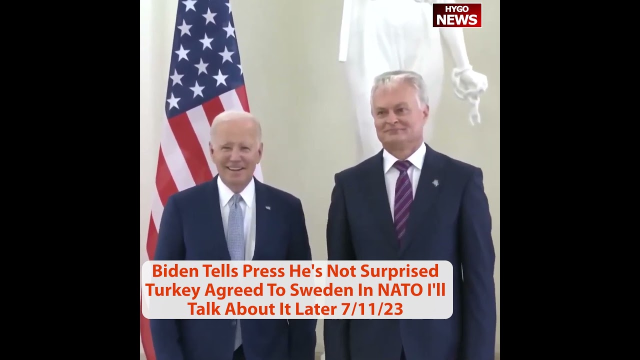 Biden Tells Press He’s Not Surprised Turkey Agreed To Sweden In NATO I’ll Talk About It Later