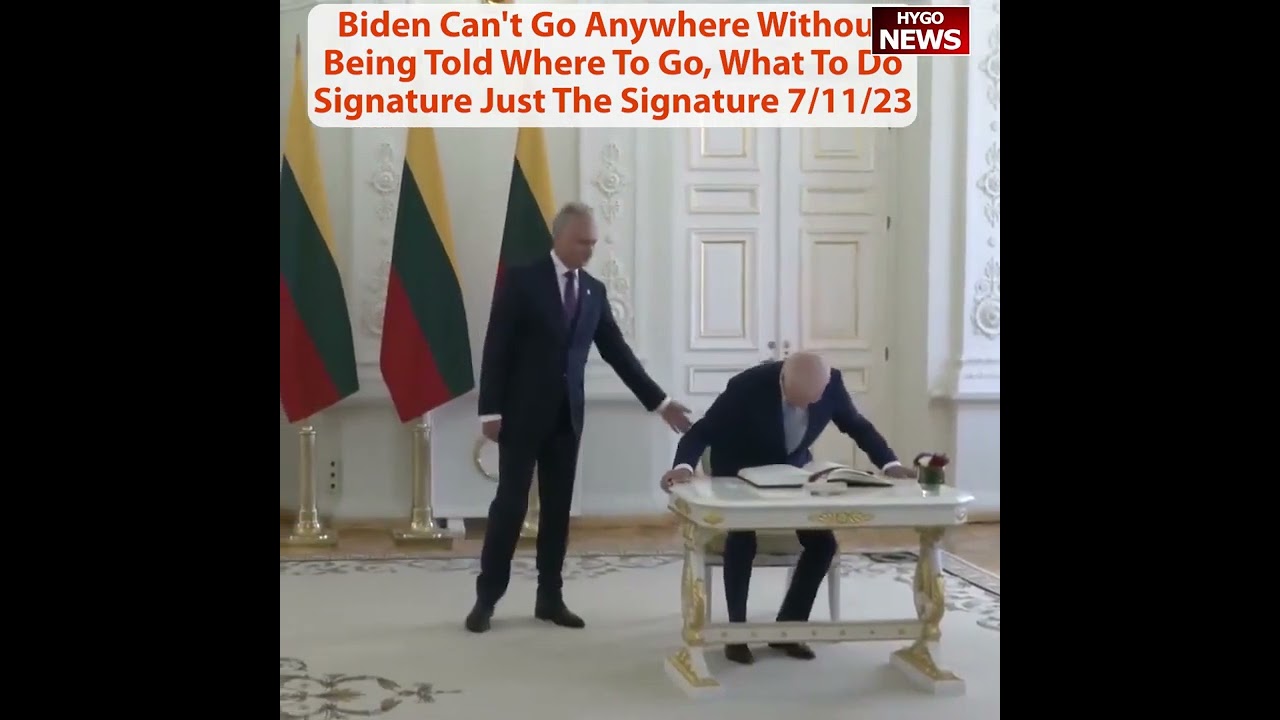 Biden Can’t Go Anywhere Without Being Told Where To Go, What To Do Signature Just The Signature