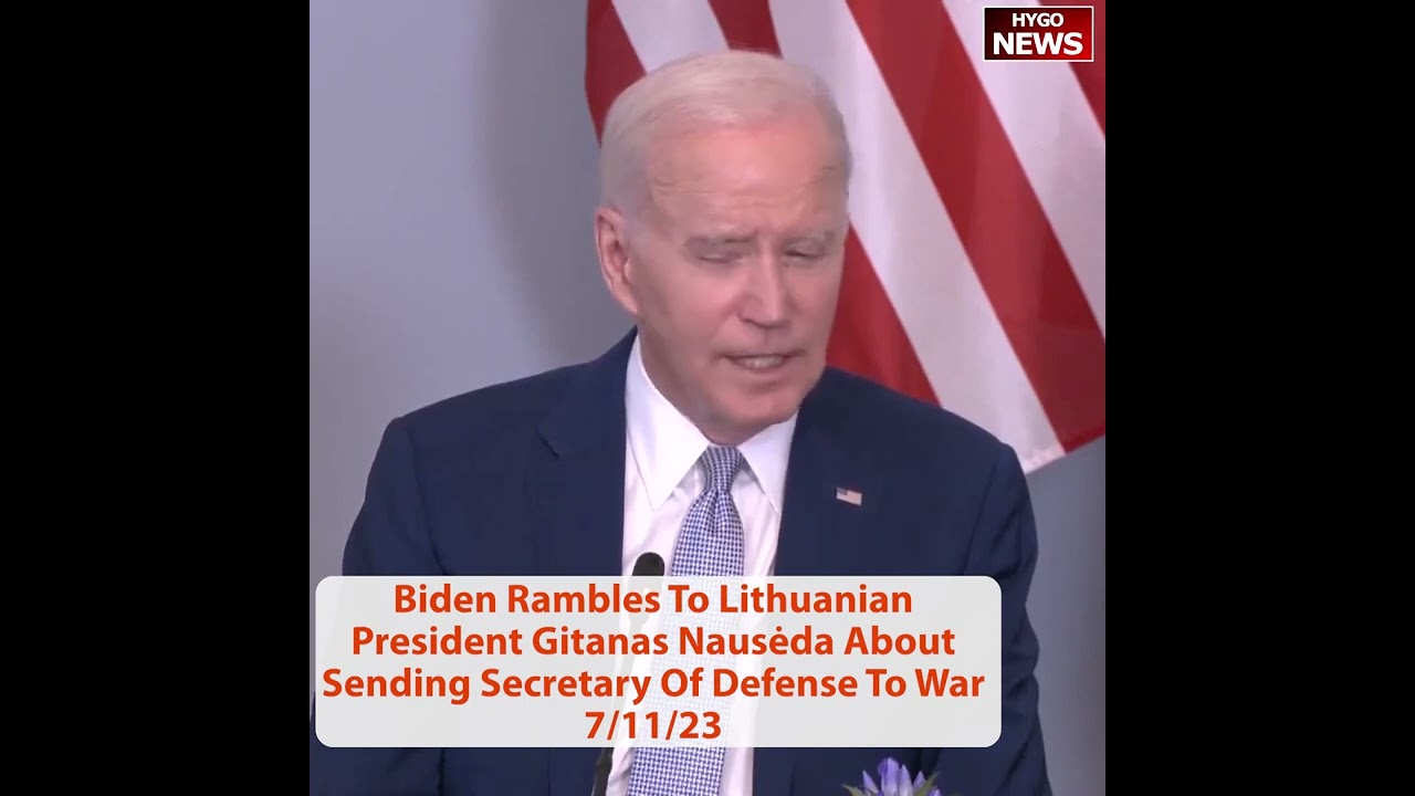 Biden Rambles To Lithuanian President Gitanas Nausėda About Sending Secretary Of Defense To War