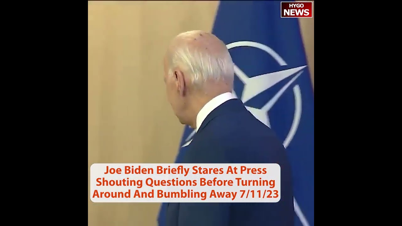 Joe Biden Briefly Stares At Press Shouting Questions Before Turning Around And Bumbling Away