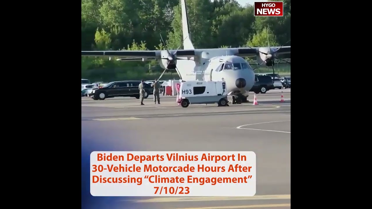 Biden Departs Vilnius Airport In 30-Vehicle Motorcade Hours After Discussing “Climate Engagement”