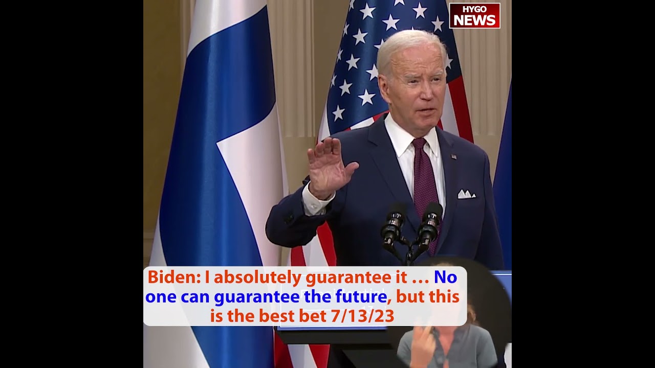 Biden: I absolutely guarantee it … No one can guarantee the future, but this is the best bet