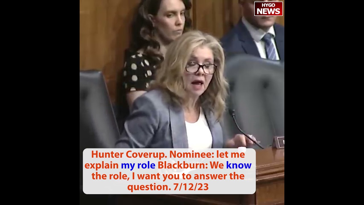 Hunter Coverup Nominee: let me explain my role Senator: We know role, I want you to answer question