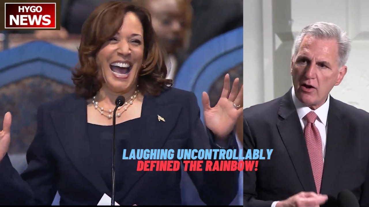 Kamala Harris Laughing Uncontrollably, Defined the Rainbow! Bumper Sticker On Her Car