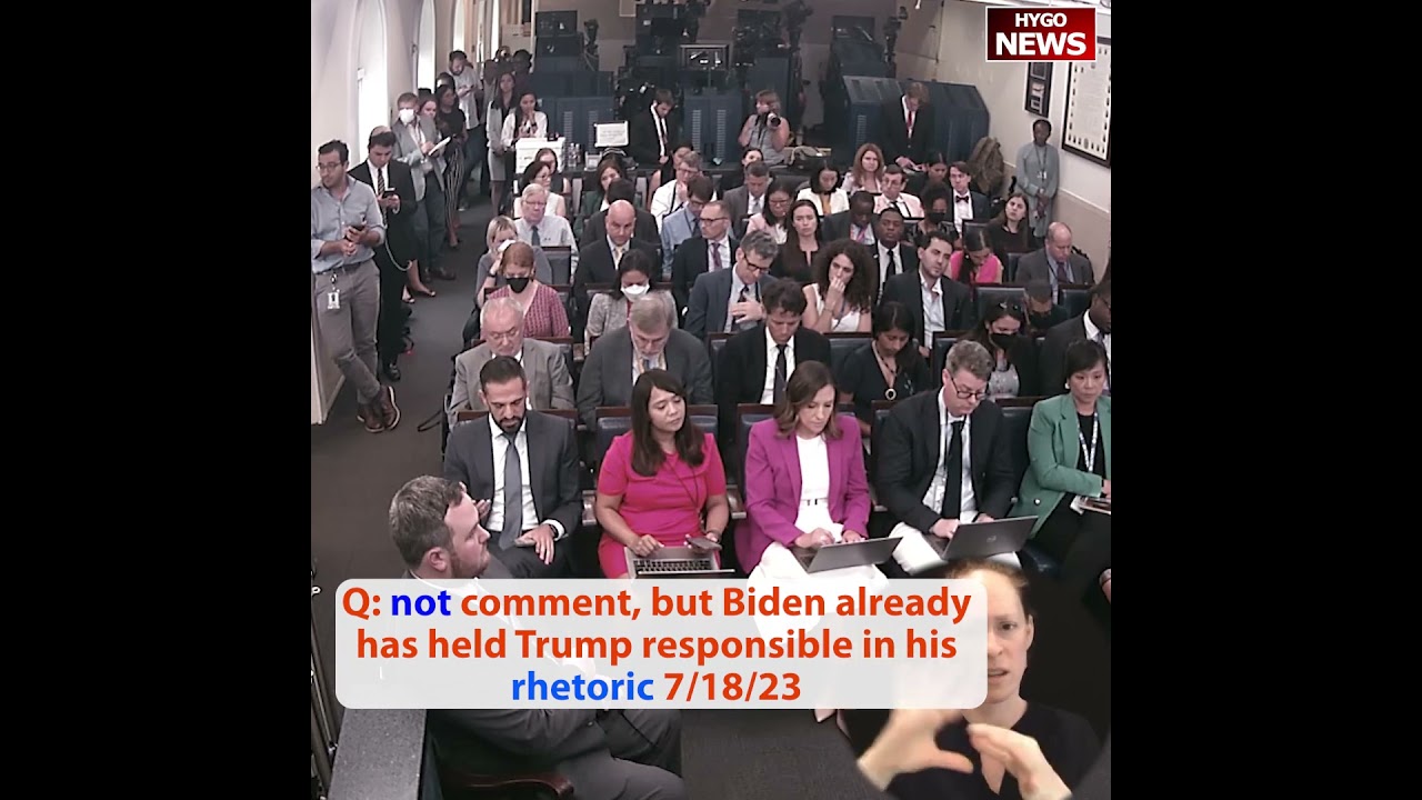 Q: not comment, but Biden already has held Trump responsible in his rhetoric