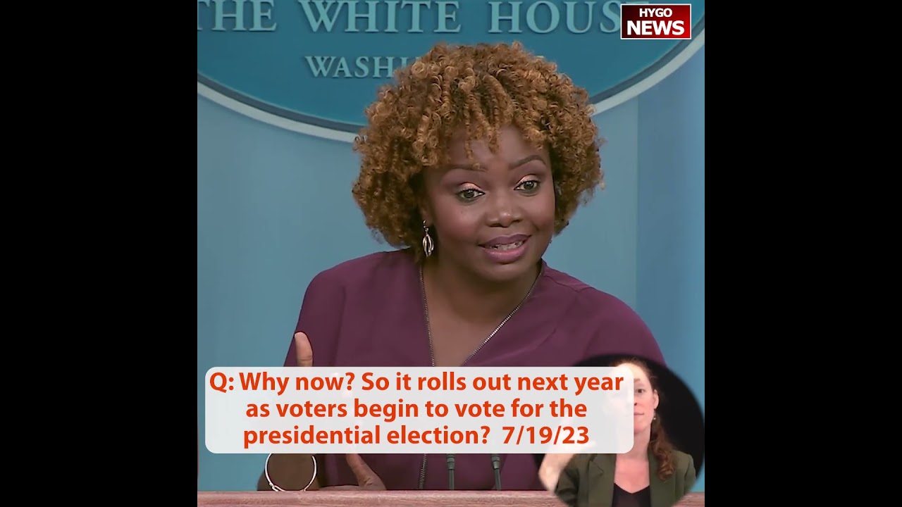 Q: Why now? So it rolls out next year as voters begin to vote for the presidential election?