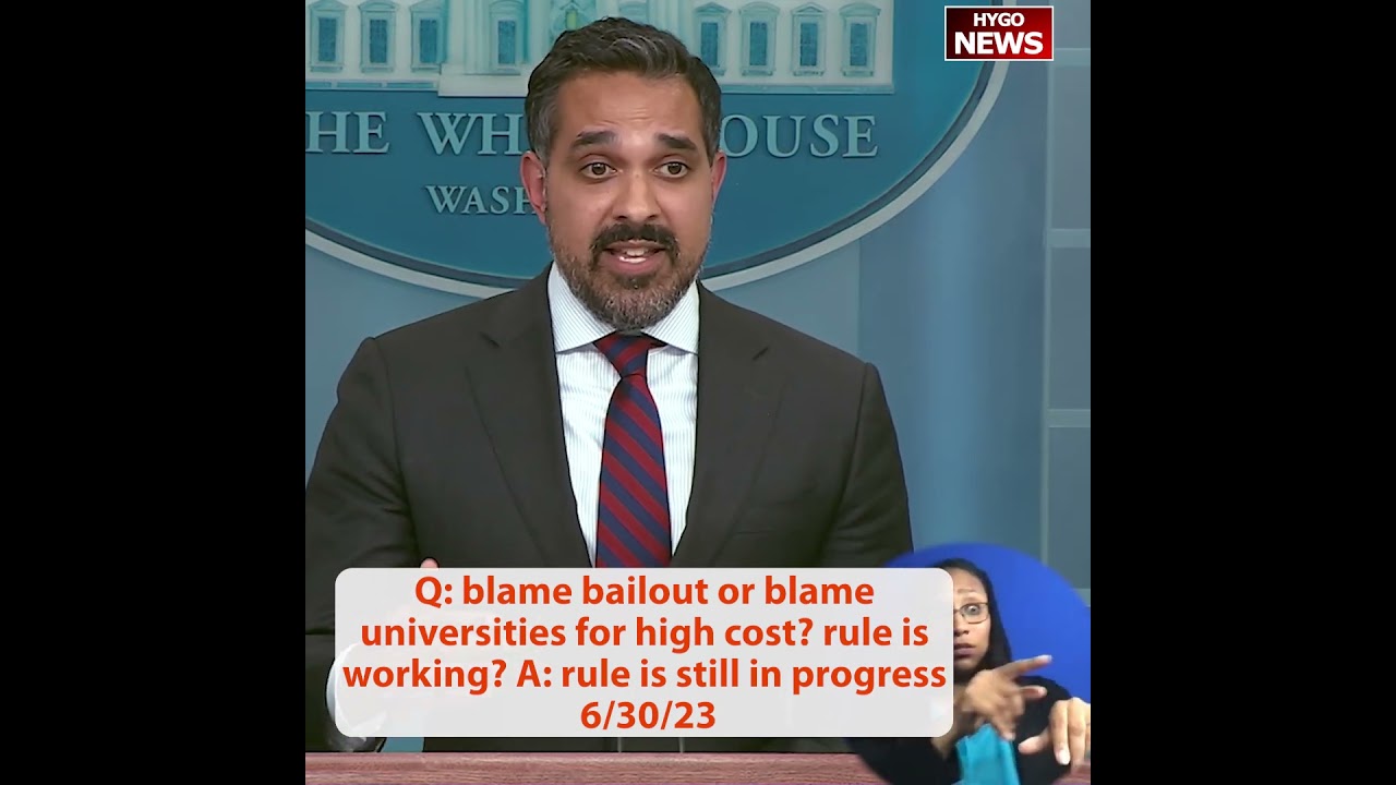 Q: blame bailout or blame universities for high cost? rule is working? A: rule is still in progress