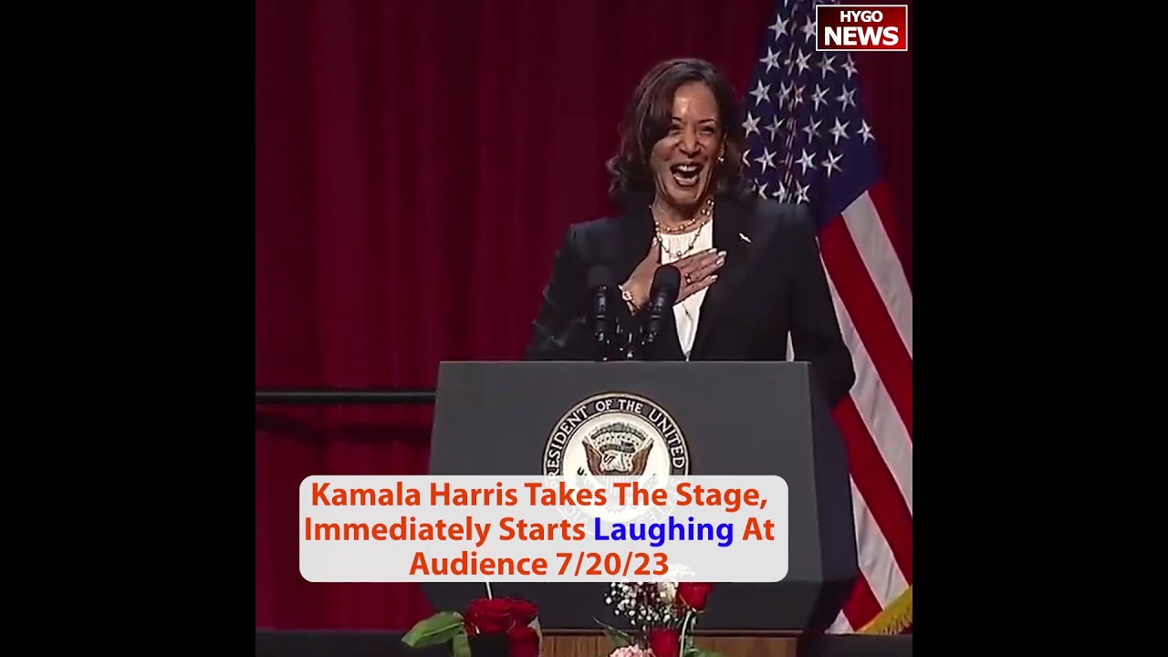 Kamala Harris Takes The Stage, Immediately Starts Laughing At Audience