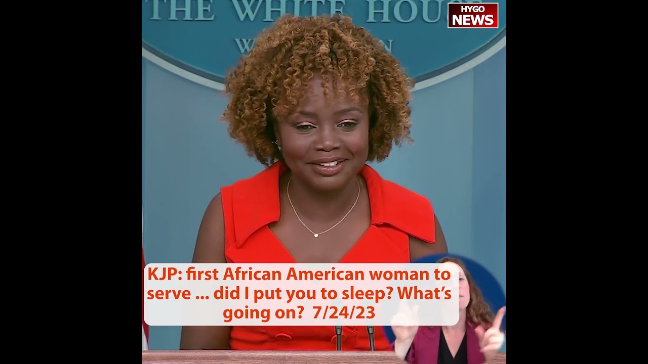 KJP: first African American woman to serve … did I put you to sleep? What’s going on?