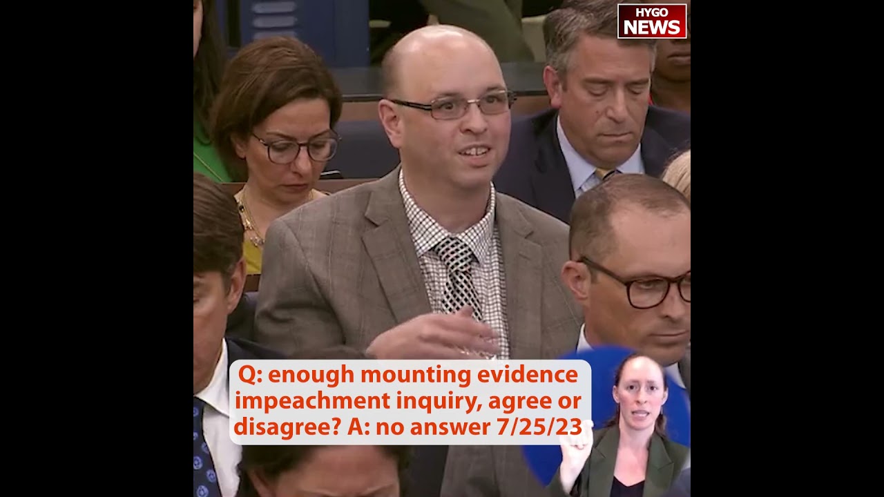 Q: enough mounting evidence impeachment inquiry, agree or disagree? A: no answer