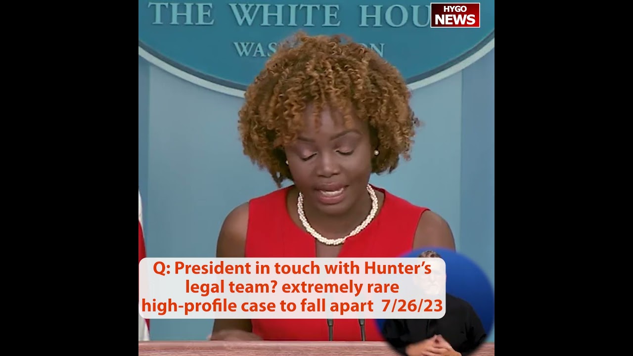 Q: President in touch with Hunter’s legal team? extremely rare high-profile case to fall apart