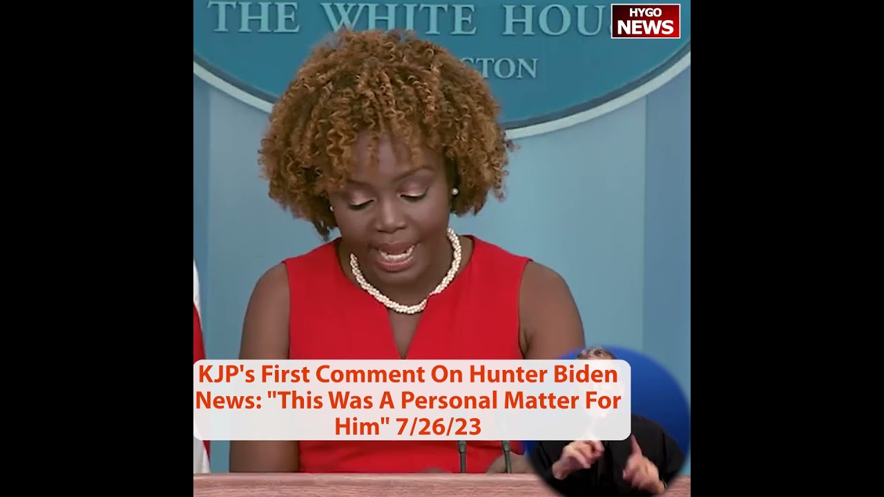 KJP’s First Comment On Hunter Biden News: “This Was A Personal Matter For Him”