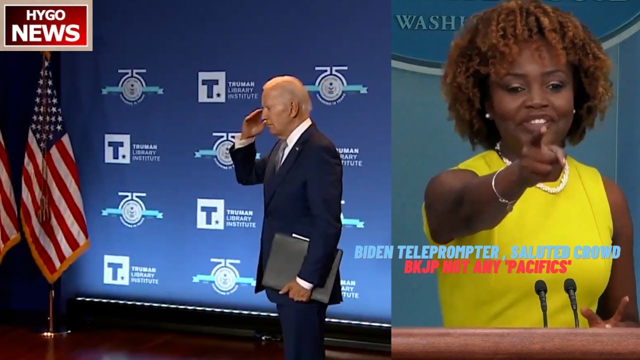 Biden Teleprompter Rambling Speech, saluted the crowd; KJP Not Any ‘Pacifics’