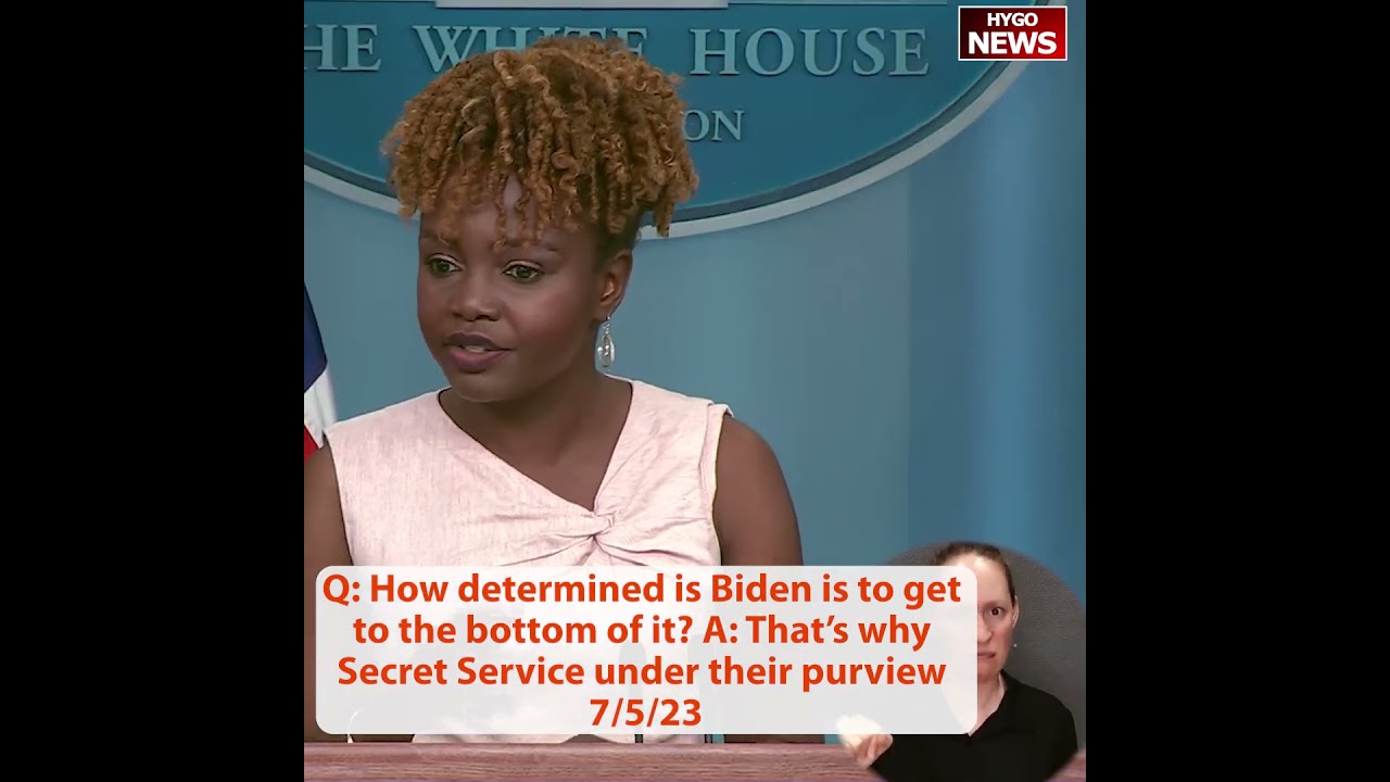 Q: How determined is Biden is to get to the bottom of it? A: That’s why Secret Service under purview