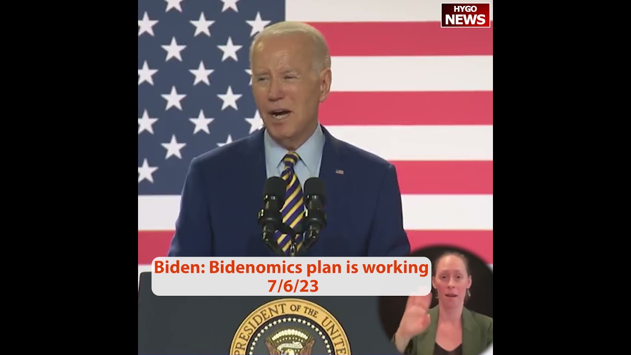 Biden: Bidenomics plan is working