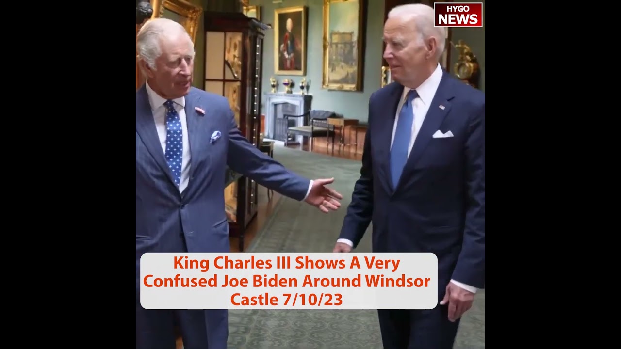 King Charles III Shows A Very Confused Joe Biden Around Windsor Castle