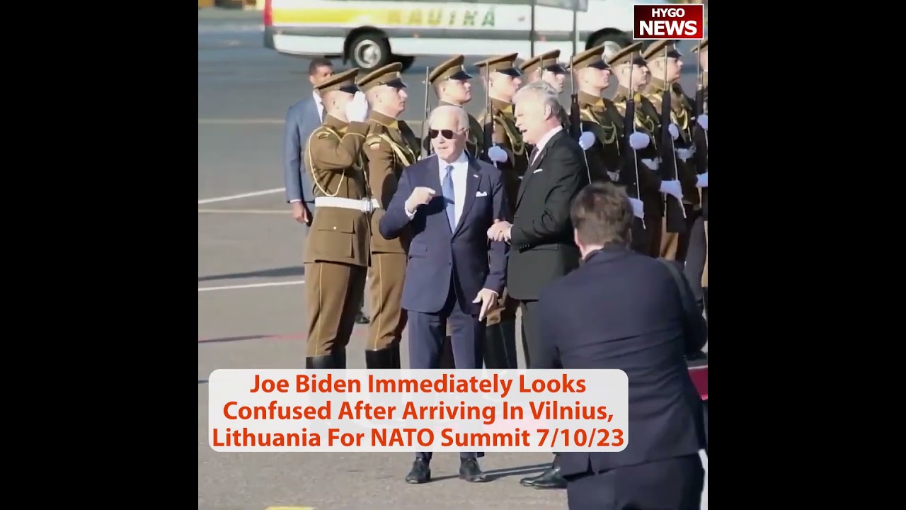 Joe Biden Immediately Looks Confused After Arriving In Vilnius, Lithuania For NATO Summit.