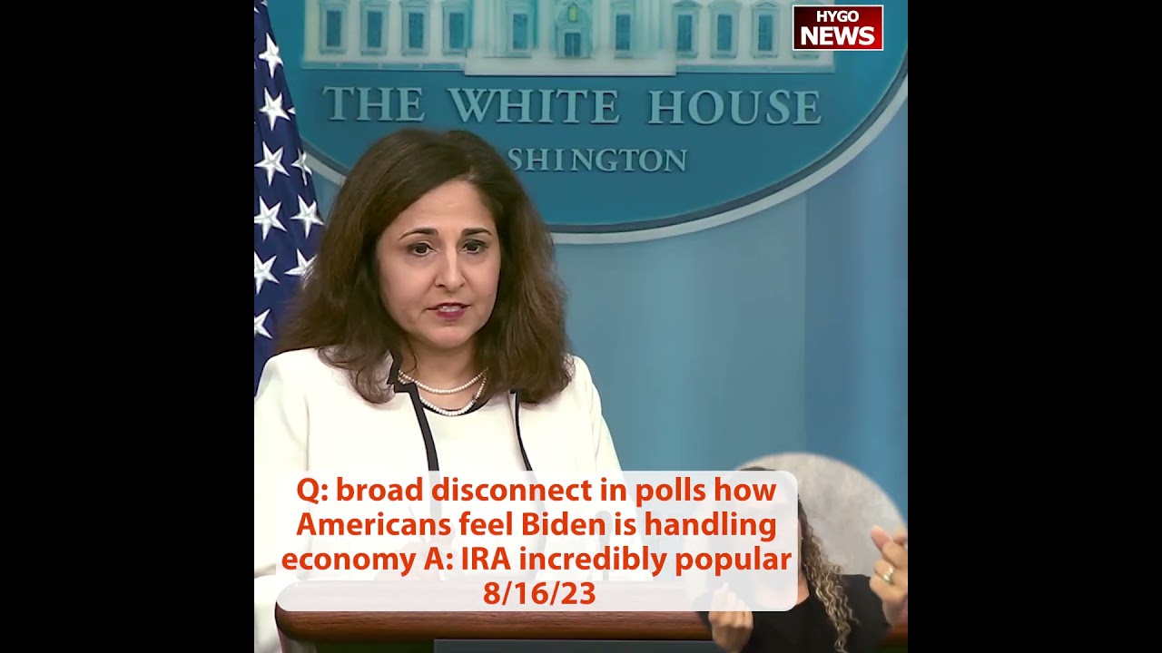 Q: broad disconnect in polls how Americans feel Biden is handling economy A: IRA incredibly popular