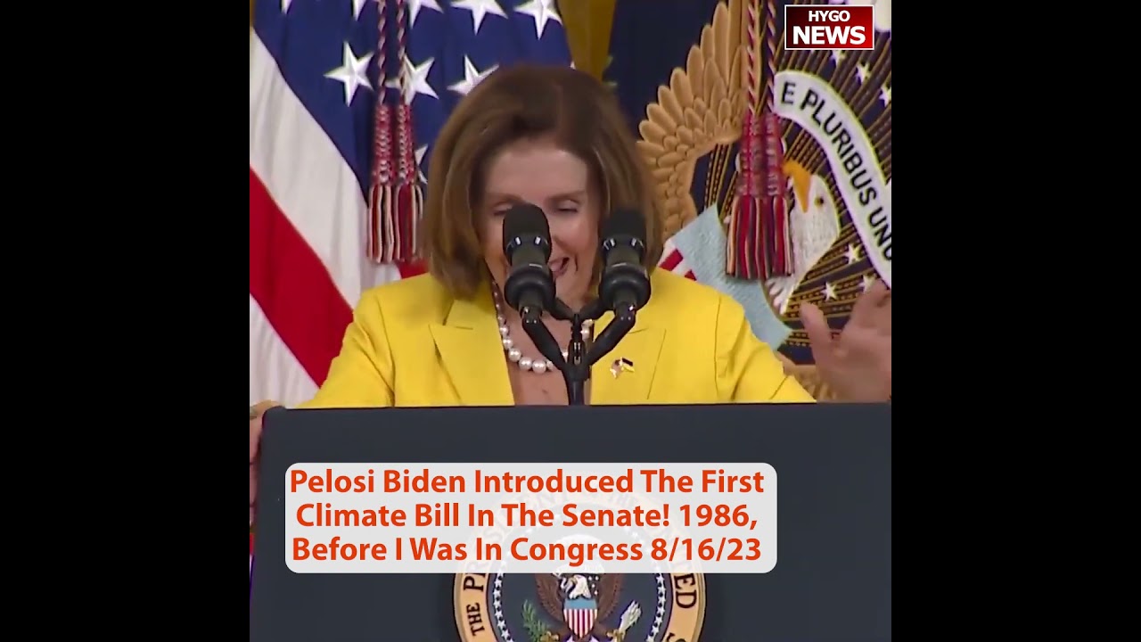 Pelosi Biden Introduced The First Climate Bill In Senate! 1986, Before I Was In Congress; Schumer